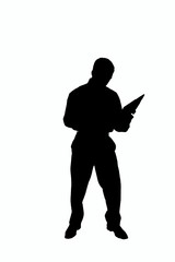 silhouette of a businessman