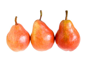 three red pears