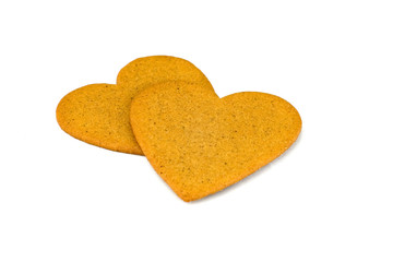 heart shaped gingerbread biscuit