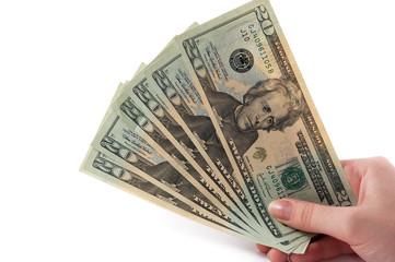 banknotes in hand