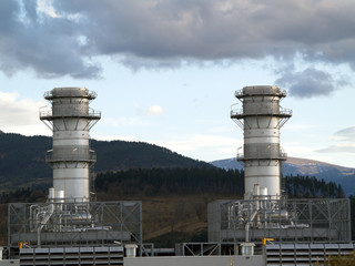 power plant chimneys