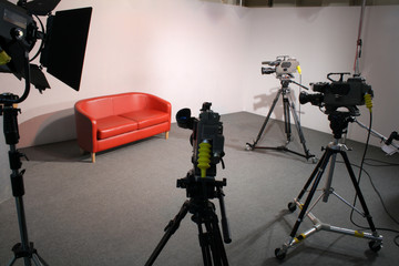 3 camera tv studio