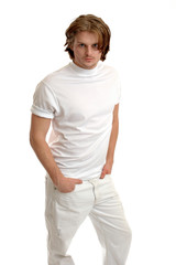 Fototapeta premium man in white