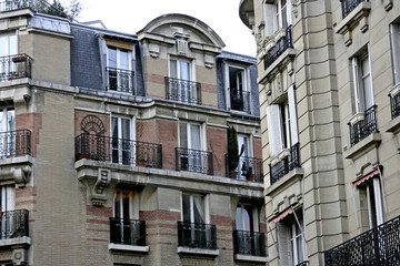Fototapeta na wymiar paris brick apartments
