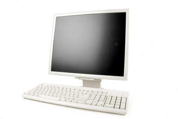 Fototapeta premium lcd monitor and keyboard