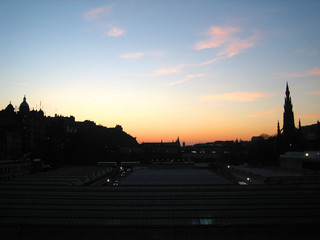 edinburgh at sunset scotland