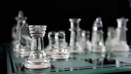 chess -alone in the corner