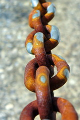 rusted metal chain