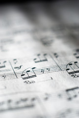 sheet music in black and white