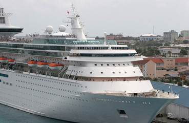 full ship at dock
