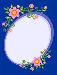 Fototapeta na wymiar flower decorative frame