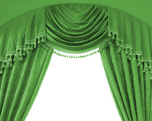 luxury curtains with free space in the middle