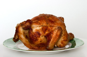 roast chiken on a plate
