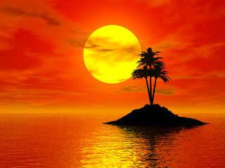 sunset 3d photo