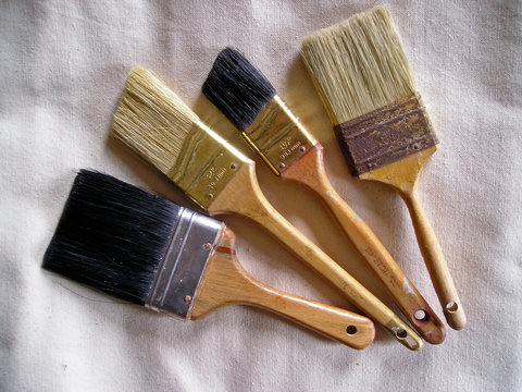 house painter's brushes
