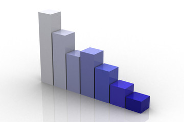 3d bar graph reflected