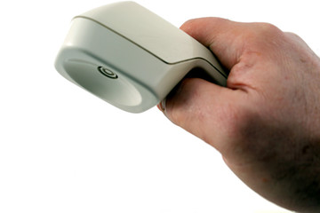 phone receiver in a male hand