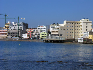 Fototapeta na wymiar view of small town in tenerife on the coast