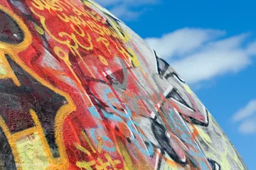 Foto auf Alu-Dibond Graffiti Planeten-Graffiti