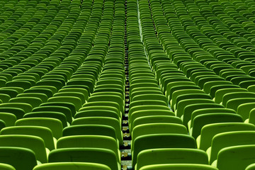 Fototapeta premium empty green seat backs