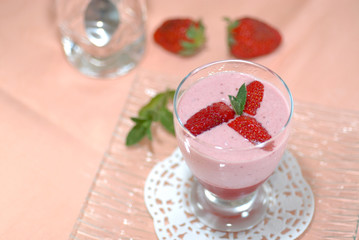 milk-shak à la fraise
