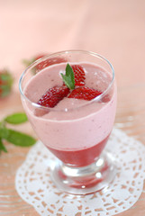 milk-shak à la fraise