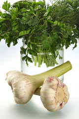 juicy fragrant parsley and garlic