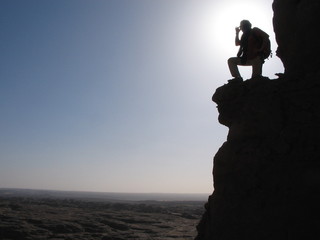 trekkeur dans le hoggar