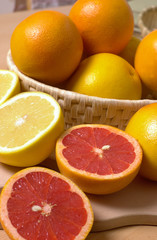 orange and red orange fruit