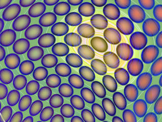 abstract wavy background with red balls