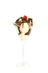 chocolate icecream sundae