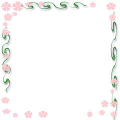 flower framed note paper