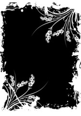 abstract floral grunge frame