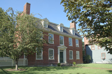 colonial historic brick house, Salem, Mass