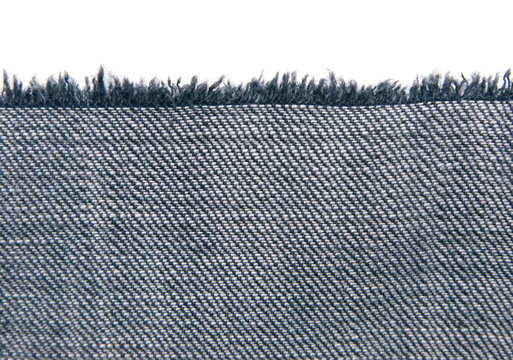 Piece Of Fabric With Fringe On White