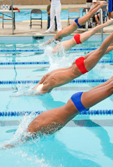 competitve swim meet