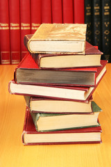 stack of encyclopedia books