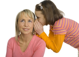 whispering teenager