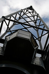looking up into a crane