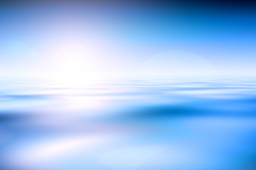 beautiful blue water and sky background