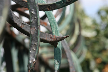 spiked railing