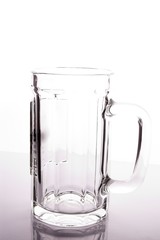 an empty beer mug