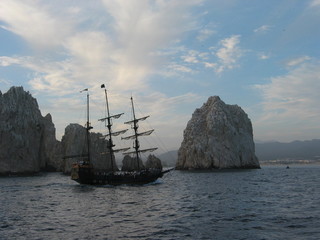 pirate ship at baja peninsula
