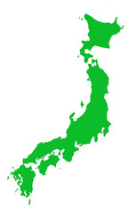 map of japan green