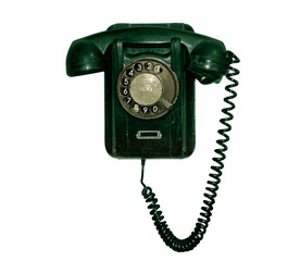 old phone, with clipping path