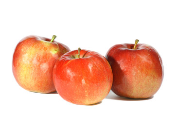 three red apples