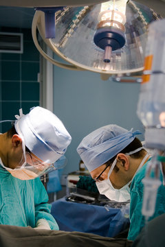 surgeons at the time of operation