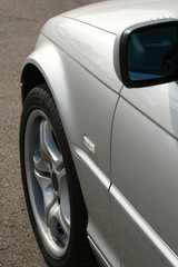 silver car wing