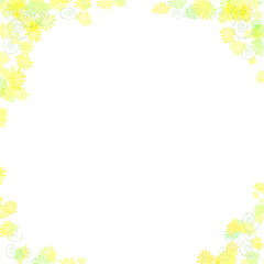 flower framed note paper