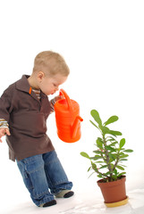 little gardener boy